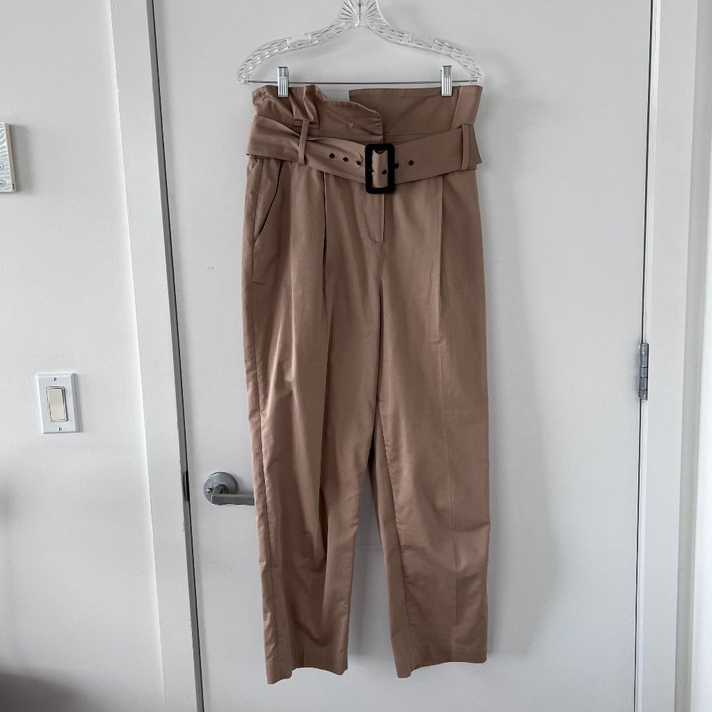 Women's ba&sh Khol Belted Paperbag Waist Trouser Pants